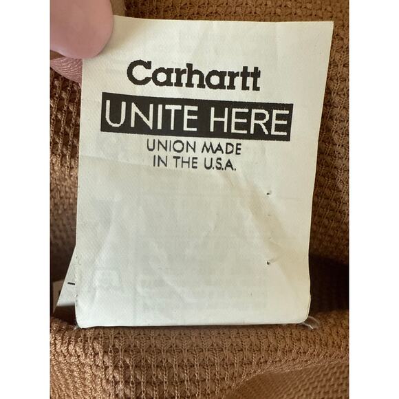 Carhartt Men's Duck Jacket J131 BRN Thermal Lined Hooded Coat Sz M Workwear - Picture 11 of 11